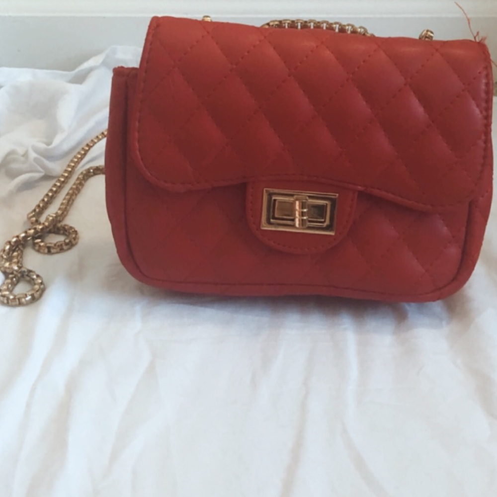 Petite Red Clutch Bag